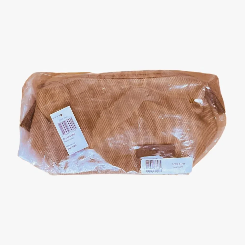 Pendleton Harding Travel Pouch — Highland Peak Tan Canvas Wool Zip Bag NWT
